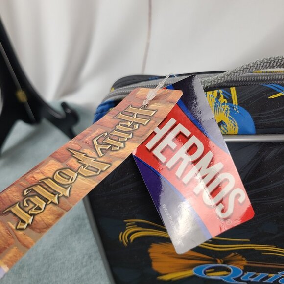 Harry Potter Quidditch 2001 Thermos Soft Lunch Box Vintage Soft Lunch Bag NWT - Picture 3 of 11